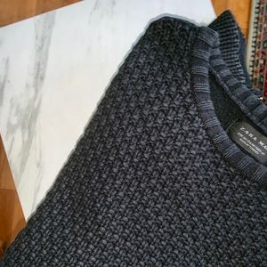 ZARA cable knit sweater with high side zippers